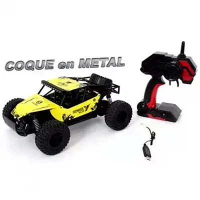 MGM  voiture radiocommand&eacute; jaune - 2,4 Ghz - &eacute;chelle 1:16