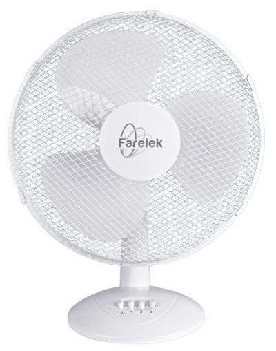 FARELEK MIAMI 40 - Ventilateur &agrave; poser &Oslash;40cm 50W blanc oscillant