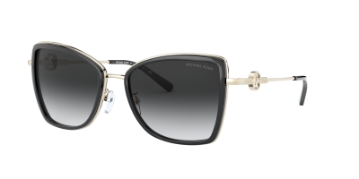 MICHAEL KORS  0MK1067B Lunettes de Soleil, Black/Grey Shaded, 55 Femme