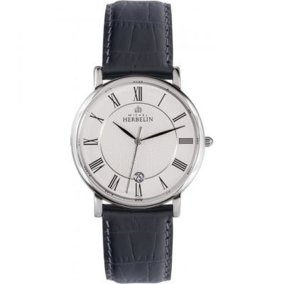 MICHEL HERBELIN  Homme Analogique Montre avec Bracelet en Cuir 12248/08