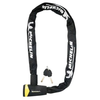 MICHELIN  800110 Antivol cha&icirc;ne &Oslash;8x1m Unisex-Adult, Noir, Longueur: 1m