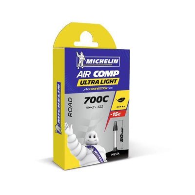MICHELIN  Aircomp Ultralight Presta 52 Mm Inner Tube Noir 700C / 18-25
