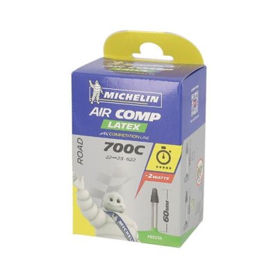MICHELIN  chambre a air route a1 aircomp latex 700x22 23 presta 60mm