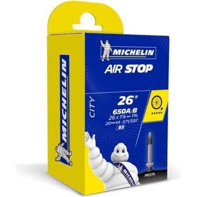 MICHELIN  chambre a air urbaine b3 airstop 650x28 44 valve presta 29mm