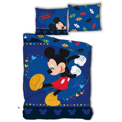 AYMAX Mickey Mousse Jump' - Housse de Couette 140x200 cm + Taie d'oreiller 63x63 cm Disney