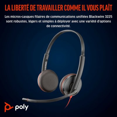 POLY Micro-casque > HP HP Micro-casque HP  BW C3225 STEREO USB-C HS