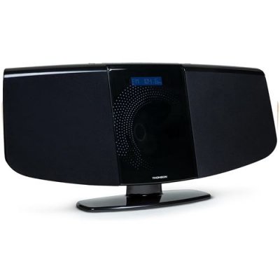 THOMSON Micro-cha&icirc;ne MIC400BT Bluetooth 5.3 Radio FM 30W R&eacute;veil Vintage Noir CD USB AUX T&eacute;l&eacute;commande