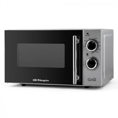 ORBEGOZO Micro-Onde + Gril MIG2550 20L 700W 50Hz Acier Inoxydable Noir