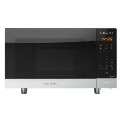CECOTEC Micro-ondes avec gril  proclean 6110 23 l 800w noir argent&eacute;