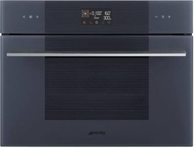 SMEG Micro ondes Combin&eacute; Encastrable SO4102M1G, Lin&eacute;a, Neptune grey, Combin&eacute; compact 