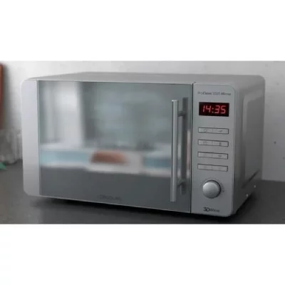 CECOTEC Micro-ondes de 20L avec grill et 8 programmes en acier inoxydable 800W gris