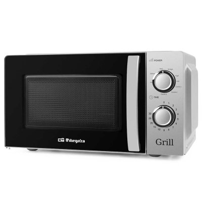 ORBEGOZO Micro-ondes + Gril MIG 2138 20L 230V 900W 44dB Lat&eacute;ral Argent
