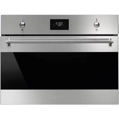 SMEG Micro ondes Grill Encastrable SO4301M0X, 40 litres, Gril, Niche de 45 cm 