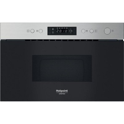 HOTPOINT Micro-ondes grill HAM K12C X Noir acier inoxydable int&eacute;gr&eacute; 22 L 750 W