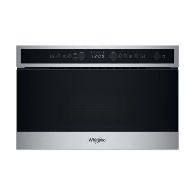 WHIRLPOOL Micro-ondes grill WMN4I4BX Noir acier inoxydable int&eacute;gr&eacute; 22 L 750 W