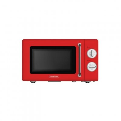 KITCHENCOOK Micro-ondes KMO20 Retro Red 20l 700w Commandes M&eacute;caniques