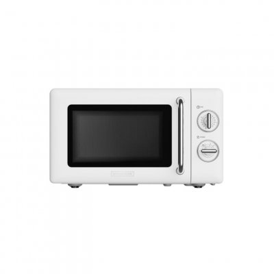 KITCHENCOOK Micro-ondes KMO20 Retro White 20l 700w Commandes M&eacute;caniques