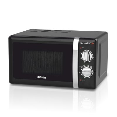 HAEGER Micro ondes Sous-Chef 20 - Puissance 700W, Capacit&eacute; 20L, Noir