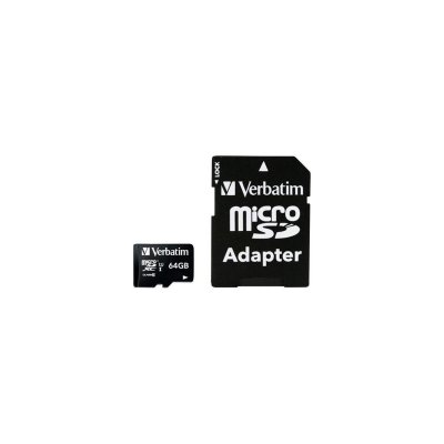 VERBATIM Micro SDXC 64 Go Class10 - Adaptateur SD