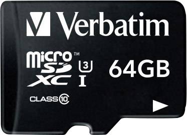 VERBATIM Micro sdxc card pro uhs-i 64gb class 10