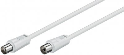 GOOBAY MicroConnect - Coax M-F 1.5m White 75 Ohm - C&acirc;bles coaxial