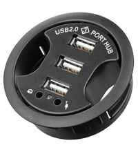 GOOBAY MicroConnect - Rallonge USB/audio - 3 x USB 2.0 - de bureau