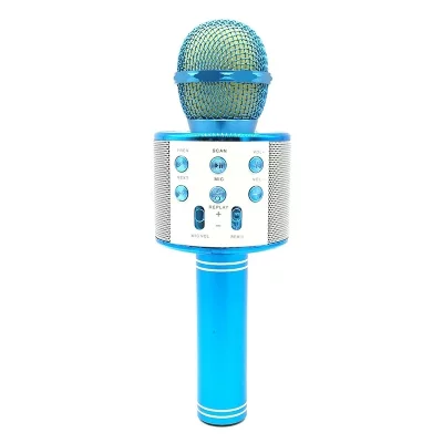 YONIS Microphone Android iOS Karaok&eacute; Bluetooth 4.2 Haut-Parleur Puissance 5W Bleu -  