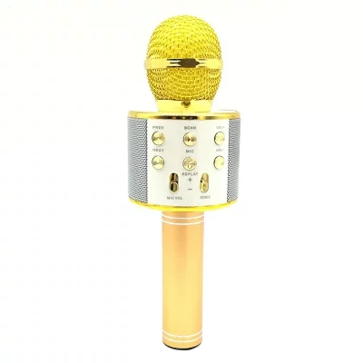 YONIS Microphone Android iOs Karaok&eacute; Bluetooth 4.2 Haut-Parleur Puissance 5W Jaune -  