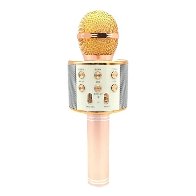 YONIS Microphone Android iOs Karaok&eacute; Bluetooth 4.2 Haut-Parleur Puissance 5W Or Rose -  