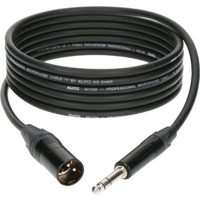 KLOTZ Microphone Cable 5 m XLR male - Jack plug st&eacute;r&eacute;o M1MS1B0500