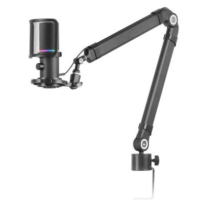 MARS GAMING Microphone  MMIC-XT RGB avec Bras de Montage (Noir)