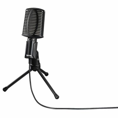 HAMA Microphone MIC-USB Allround pour PC et ordinateur portable, USB - Neuf