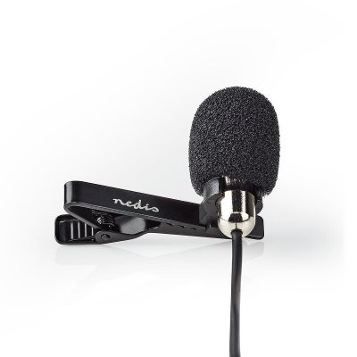 NEDIS Microphone  MICCJ105BK Chrome / Noir 