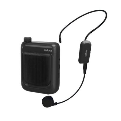 KARMA Microphone serre t&ecirc;te sans fil 2.4 ghz avec amplificateur a batterie