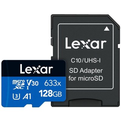 LEXAR Microsd 128gb c10 u3 633x 95r 45w LSDMI128BB633A