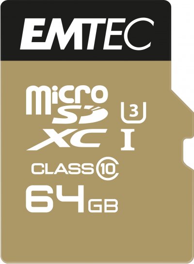 EMTEC Microsdxc 64go  speedin cl10 95mb/s fullhd 4k ultrahd - sous blister
