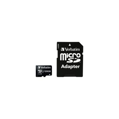 VERBATIM microSDXC Classe 10 128Go + Adaptateur SD