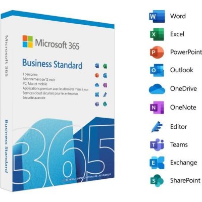 MICROSOFT  365 Business Standard 1 utilisateur Abonnement 12 mois 