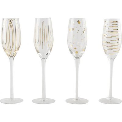 MIKASA  ensemble de verres &agrave; champagne  210 ml or 4 pi&egrave;ces