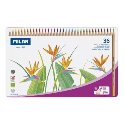 MILAN    Bo&icirc;te m&eacute;tal de 36 crayons de couleur - 0726136