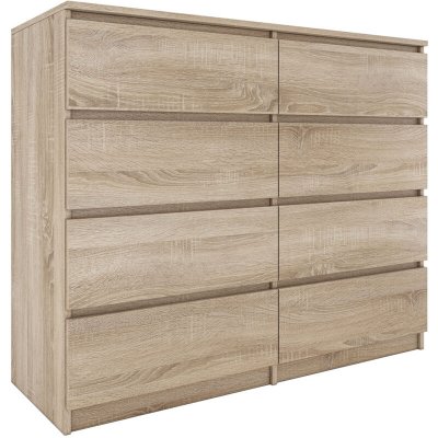 MILAN - Commode contemporaine chambre/salon/bureau 40x120x97 - 8 sonoma