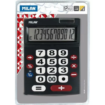 MILAN  Dual Blister 12 Calculator Argent&eacute;