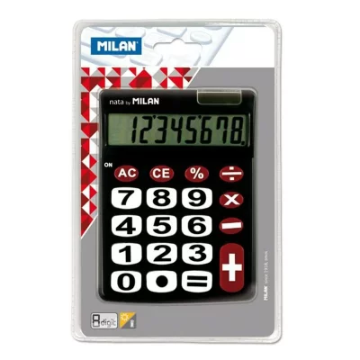 MILAN  Dual Blister 8 Calculator Argent&eacute;