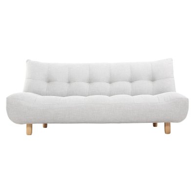 MILIBOO  - Canap&eacute; convertible scandinave gris et ch&ecirc;ne YUMI