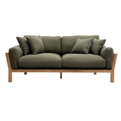 MILIBOO  - Canap&eacute; scandinave 3 places d&eacute;houssable kaki KYO