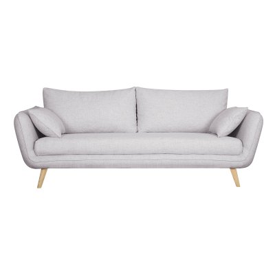MILIBOO  - Canap&eacute; scandinave 3 places gris clair chin&eacute; CREEP