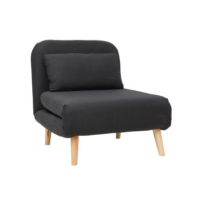 MILIBOO  Fauteuil scandinave convertible tissu gris fonc&eacute; AMIKO 