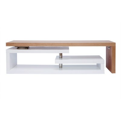 MILIBOO  Meuble TV design modulable blanc et bois L215 cm MAX