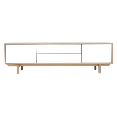 MILIBOO  - Meuble TV scandinave bois et blanc 180cm SID