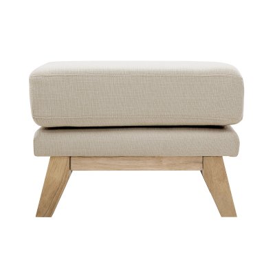 MILIBOO  - Pouf repose-pieds scandinave d&eacute;houssable beige OSLO